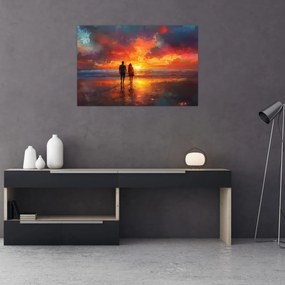 Kép - Séta a tengerparton (90x60 cm)