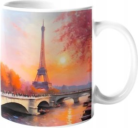Csodálatos Bögre -Párizs naplemente- Olajfestmény Párizs Eiffel 330ml