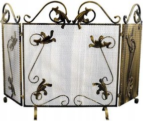 Royal fém kandallóvédő fekete arany patinás paraván kandallóhoz