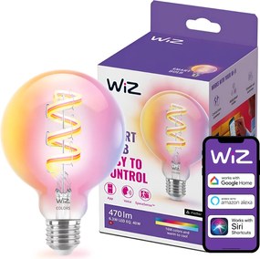 Led izzó E27 G95 6,3W 40W Cct Tw Rgb Filament Smart WiFi WiZ alkalmazás