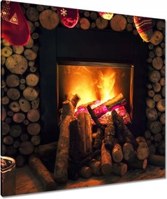 Vászonkép 90x90 Kandalló
