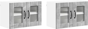 vidaXL Konyhaszekrény 2 pcs Beton Szürke 60 x 31 x 40 cm Faanyag