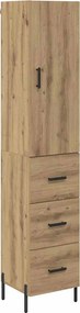 vidaXL Magasfiú fiókkal Artisan tölgy 34,5 x 34 x 180 cm Faanyag