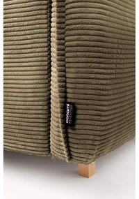 Zöld kordbársony kinyitható sarokkanapé (bal oldali-U alakú) Tori – Bonami Selection