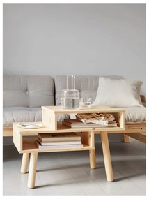 Hako natúr színű dohányzóasztal borovi fenyőből - Karup Design
