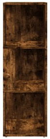 füstös tölgy színű szerelt fa sarokszekrény 33 x 33 x 100 cm