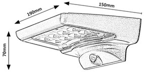 Rabalux 77014 - LED Napelemes lámpa érzékelővel MOSELLE LED/4W/3,7V IP44