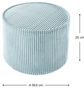 Mentazöld kordbársony gyerek puff – Wigiwama