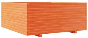 viaszbarna tömör fenyőfa kerti virágtartó 110 x 110 x 49,5 cm