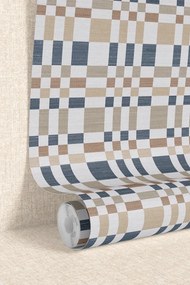 Esselle Home A La Mode Bergan barna-kék kockás vlies tapéta – 100612EH