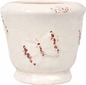 Kerámia vázavédő fehér színben 10 cm