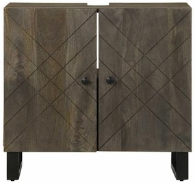 Mosogatószekrény fekete 62x33x58 cm tömörfa mangófa