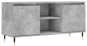 betonszürke szerelt fa TV-szekrény 104x35x50 cm