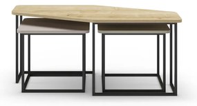 Dohányzóasztal szett 3 db-os 60x111,5 cm Zoya – Marckeric