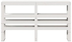 fehér tömör fenyőfa fejtámla polcokkal 160 cm