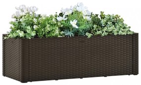 Mokkaszínű kerti magaságyás öntözőrendszerrel 100 x 43 x 33 cm