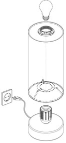 Eglo 95122 - Dimmelhető asztali lámpa PASTERI 1xE27/40W/230V