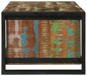 Dohányzóasztal 90x50x38 cm Tömör Fa Újrahasznosított