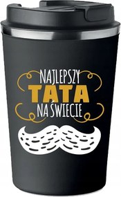 Prémium Termo Bögre fekete Apák Napi Ajándék legjobb apa KT_571_