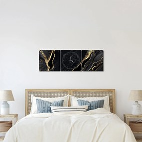 Az arany absztrakció képe (órával) (90x30 cm)