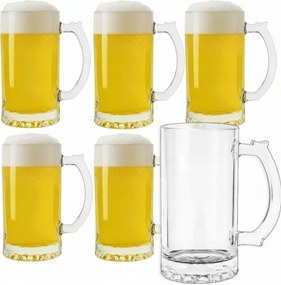 Söröskorsó 500 Ml-es Füles Üveg Korsó Magas Szett 6 Db
