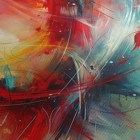 Kép – Absztrakció pirossal (120x50 cm)