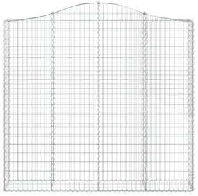 7 db íves horganyzott vas gabion kosár 200x30x180/200 cm