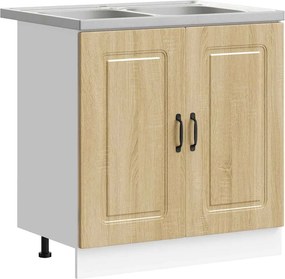 vidaXL Konyhaszekrény Kalmar Sonoma tölgy 80 x 46 x 81,5 cm Faanyag