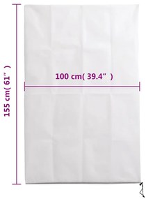 2 db növényvédő huzat cipzárral 70 g/m² 1x1,55 m