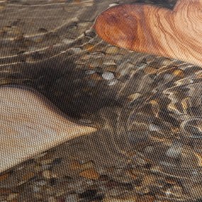 Kép - Fából készült szívek (90x60 cm)