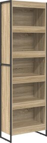 vidaXL Könyvespolc 2 pcs Sonoma 80 x 30 x 155 cm Faanyag