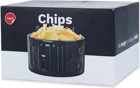 Fekete kerámia szervírozó tálka 1 l Chips – Balvi