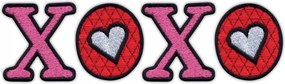 Xoxo felvarró -felirat-szerelem, csókok, ölelés hímzés