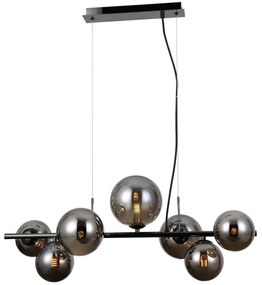 ITALUX PND-406007-7A-BCR - Csillár zsinóron CANELLO 7xG9/5W/230V fekete