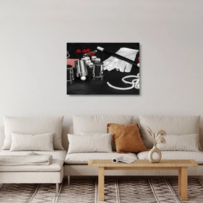 A mágus felszerelésének képe (üvegen) (70x50 cm)