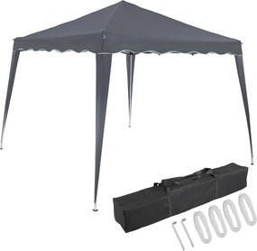 CAPRI party-sátor / rögzített pavilon, 3x3m, antracit Casaria