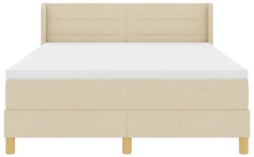 Boxspring Ágy Matraccal – Krém – 140 x 190 cm – Szövet