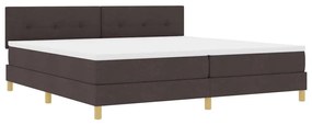 Boxspring ágy matraccal sötétbarna 200 x 200 cm szövet