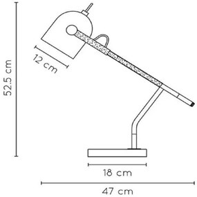 Lucide 05627/01/30 - Asztali lámpa WAYLON 1xE27/25W/230V fekete