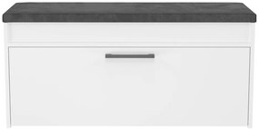 Drohmo Parma cipőtároló pad, 100x49x35 cm, fehér