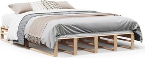 vidaXL tömör fenyőfa ágykeret ágy matrac nélkül 120 x 200 cm