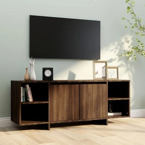 barna tölgy színű szerelt fa TV-szekrény 130 x 35 x 50 cm