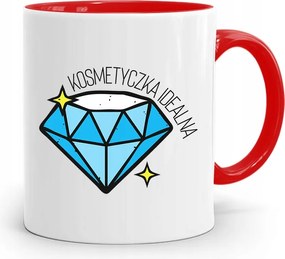 Piros Bögre Kozmetikusnak Tökéletes Ajándék fényképes nyomtatással