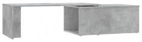 betonszürke szerelt fa dohányzóasztal 150 x 50 x 35 cm