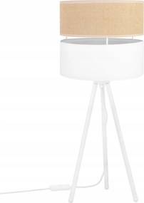 Asztali Lámpa Lámpabúra Juta 20 CM Fehér