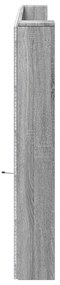szürke sonoma színű áthidalószekrény LED-ekkel 220x16,5x103,5cm