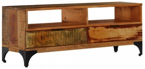 tömör újrahasznosított fa TV-szekrény 118 x 35 x 45 cm