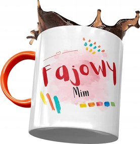 Narancssárga bögre Mima Cool Mim Ajándék Nyomtatott Fotóval