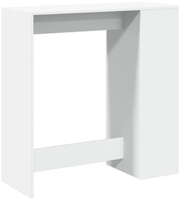 fehér szerelt fa tárolórekeszes bárasztal 101 x 40 x 103,5 cm