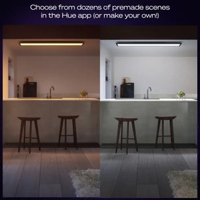 Philips Hue AURELLE LED 39W 230V stropní stmívatelné svítidlo černé 120x30 cm